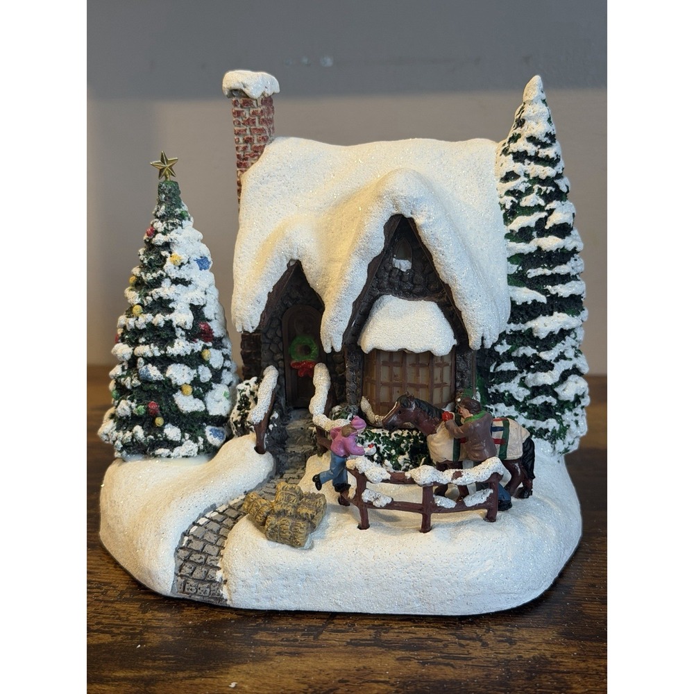 Thomas Kinkade A Christmas Welcome Teleflora Village Non Working Light